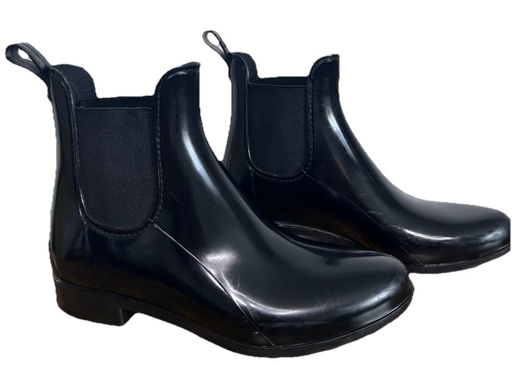 Sam Edelman Ankle Black Booties Patent Leather Women’s US 7 Waterproof City Wear